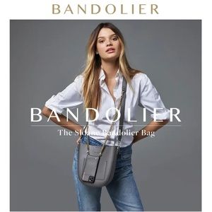 Bandolier Sloane grey convertible phone & crossbody purse set. Wear 11 ways.